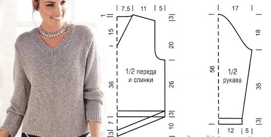 Шикарный вязаный пуловер скрывает в себе загадку, так как спереди все просто и лаконично, а вот сзади открывается приятная неожиданность - чудный ажурный узор. Вы будете в восторге от этой модели!