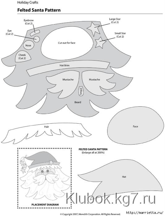 feltro almofada papai noel 1 molde (533x700, 128Kb)