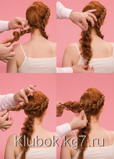 прическа с элементами плетения прическа с элементами плетения