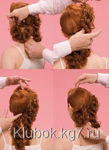 вечерняя прическа с плетением вечерняя прическа с плетением