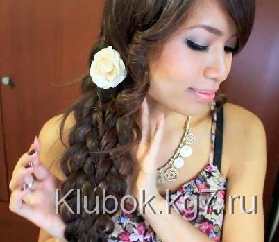 красивое плетение косы красивое плетение косы