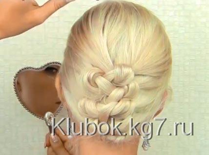 прическа с узелками прическа с узелками