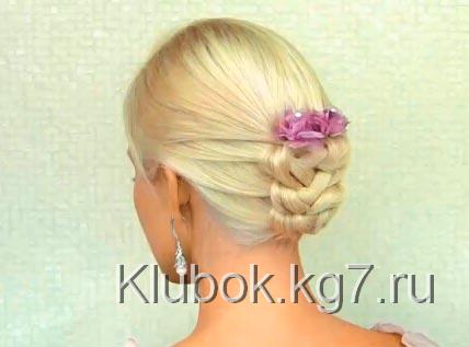 прическа с узелками прическа с узелками