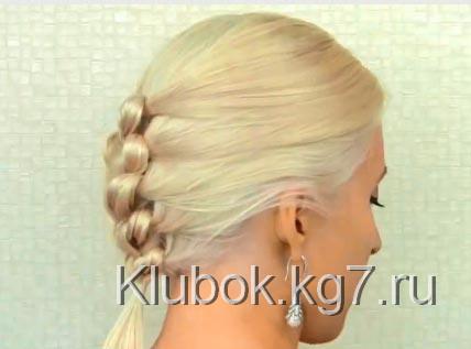 прическа с узелками прическа с узелками