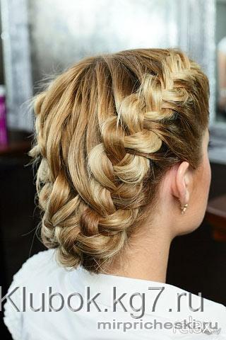 Причёска из французских косичек