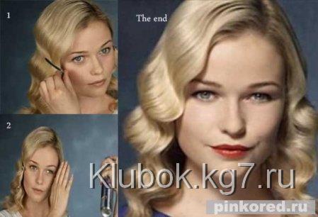 Прическа в стиле ретро – голливудская волна Прическа в стиле ретро – голливудская волна