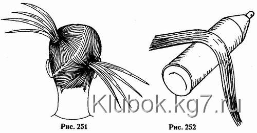 Использование заплетенных кос с петлями длясоздания в прическе кудрявого участка