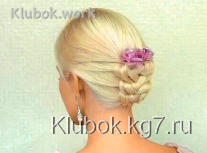 прическа с узелками прическа с узелками