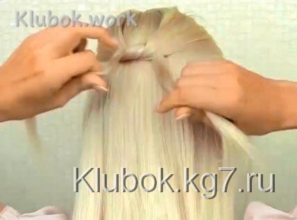 прическа с узелками прическа с узелками