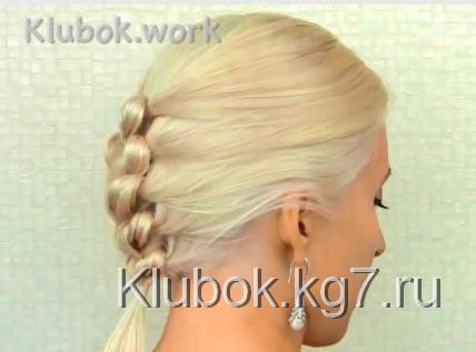 прическа с узелками прическа с узелками