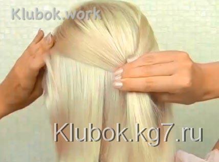 прическа с узелками