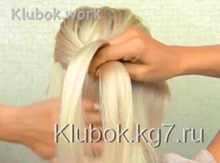 прическа с узелками прическа с узелками