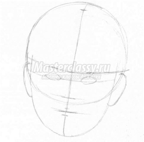 baby's face in drawing