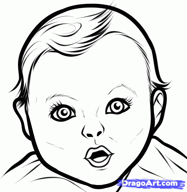 How to draw the head of a small boy with a pencil step by step