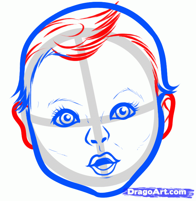 Как нарисовать голову маленького мальчика карандашом поэтапно
