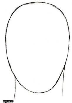 Drawing the oval of the face