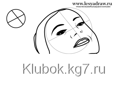 Рисуем голову балерины Учимся рисовать балерину