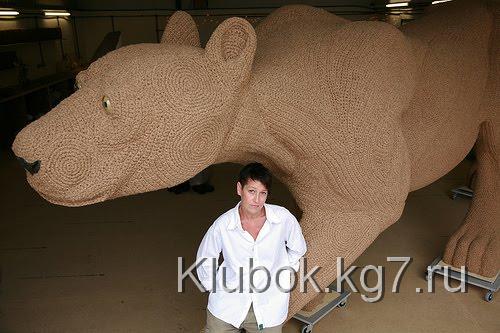 Вязаные крючком скульптуры животных