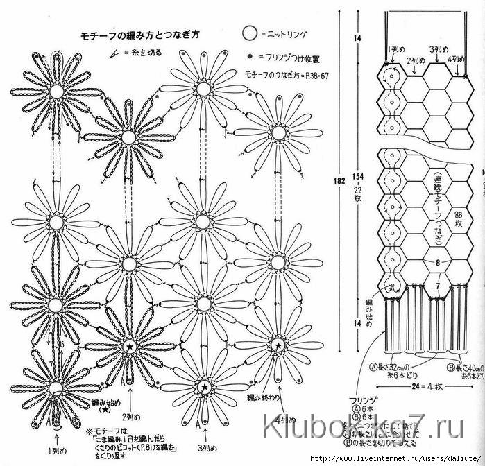 женский шарф крючком