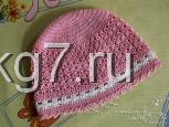 вязаная крючком лёгкая шапка