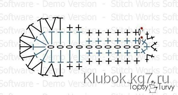 Пинетки крючком Пинетки крючком