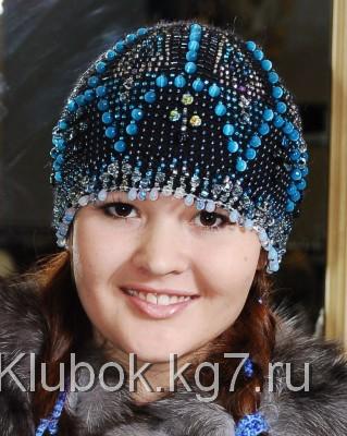 авторская шапочка с бисером авторская шапочка с бисером