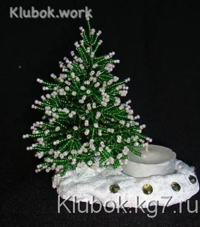 Мастер-класс, Поделка, изделие Бисероплетение: МК - Зимняя романтика Бисер, Гипс Новый год. Фото 9  Мастер-класс, Поделка, изделие Бисероплетение: МК - Зимняя романтика Бисер, Гипс Новый год. Фото 9