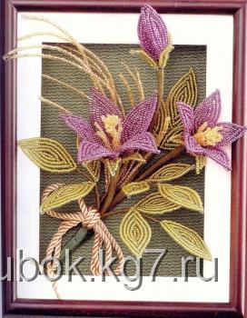 цветы из бисера картина с цветами