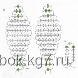 схема плетения букета подснежников из бисера схема плетения подснежника из бисера