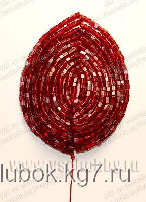 острый лепесток бисерной розы ручной работы из 9 пар дуг острый лепесток бисерной розы ручной работы из 9 пар дуг