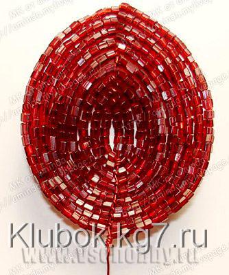 острый лепесток бисерной розы ручной работы из 9 пар дуг острый лепесток бисерной розы ручной работы из 9 пар дуг