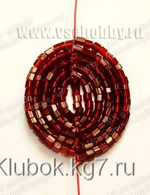 круглый лепесток бисерной розы из 5 пар дуг изнанка круглый лепесток бисерной розы из 5 пар дуг изнанка