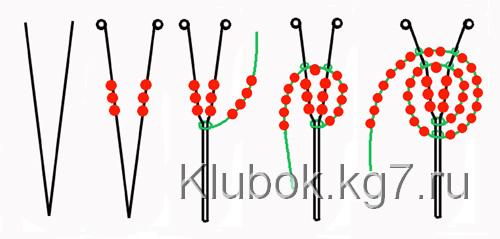 французские цветы из бисера