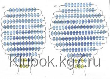 схема голубых лепестков из бисера плетение лепестков из бисера