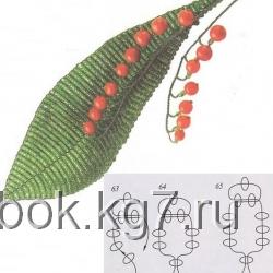 Схема плетения ланжыша из бисера схема плетения цветов ландыша