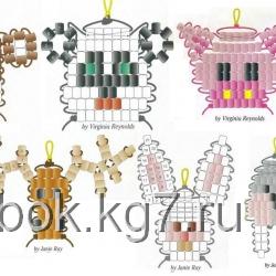 схемы плетения брелков из бисера