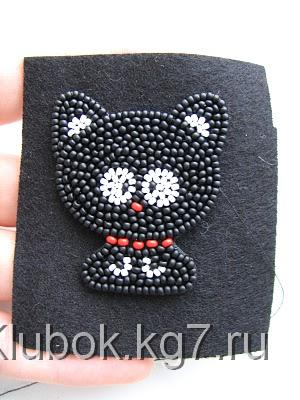 Брошка из бисера своими руками - котенок Кенни