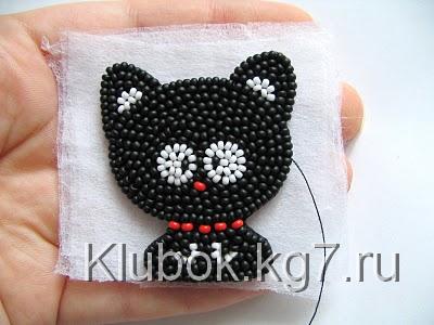 Брошка из бисера своими руками - котенок Кенни