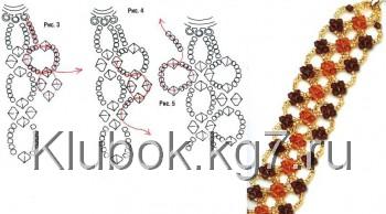 Браслет из бсиера Цветики-цветочки