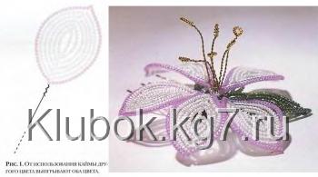 схема плетения анемона из бисера красивый цветок из бисера
