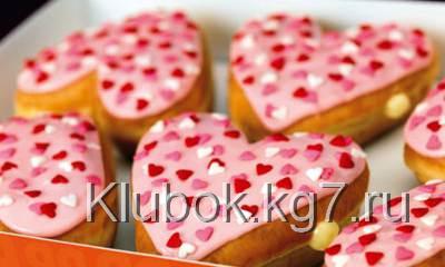 Рецепт - Пончики сердечки с глазурью на 14 февраля Рецепт - Пончики сердечки с глазурью на 14 февраля