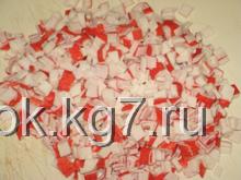 Тарталетки с крабовым салатом