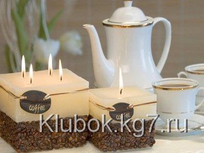 Деком зернами кофе