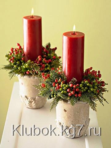новогодние подсвечники своими руками