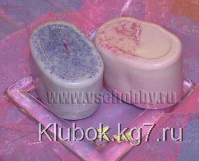 свечи ручной работы на стеклянной подставке свечи ручной работы на стеклянной подставке