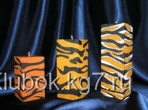 Свечи с тигровым узором Свечи с тигровым узором