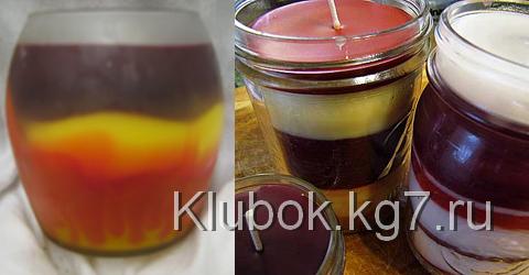 Воск разного цвета заливается в формы и создает неповторимые узоры Воск разного цвета заливается в формы и создает неповторимые узоры