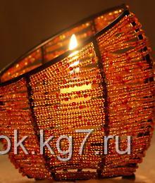 Как сделать из бисера подсвечник Как сделать из бисера подсвечник