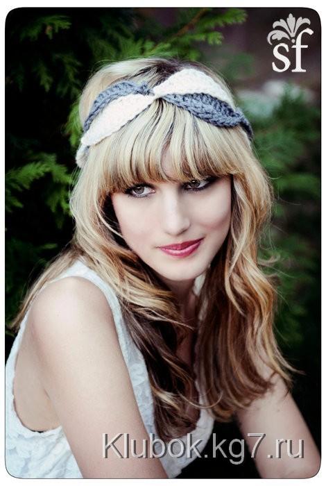 Вязаный листьев Повязка - Цепь Листья