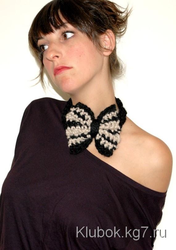 Большая головная повязка из лука в Черном и белье Stripes